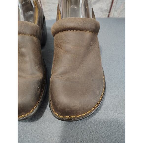 Born BOC Peggy Chocolate Oiled Leather Clogs C45723 Women's Size 10 M - Picture 5 of 11